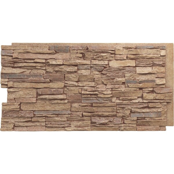 Ekena Millwork Canyon Ridge Stacked Stone, StoneWall Faux Stone Siding Panel PNU24X48CNFB - main